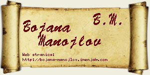 Bojana Manojlov vizit kartica
